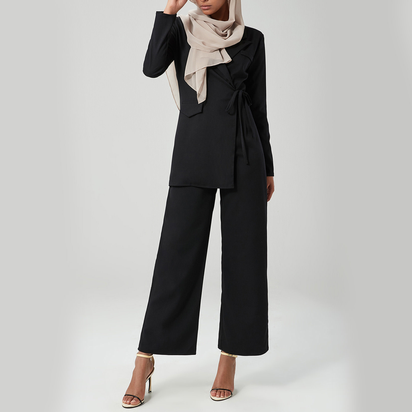 Hijab House Black Wrap jumpsuit