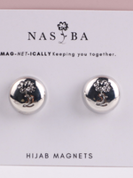 Nasiba Fashion Hijab Magnets  Metalic Silver