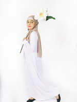 Nasiba Fashion Girls White Babydoll Dress