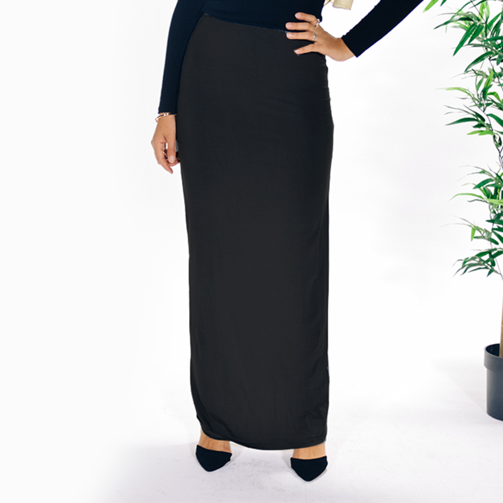 Nasiba Fashion Black Jersey skirt
