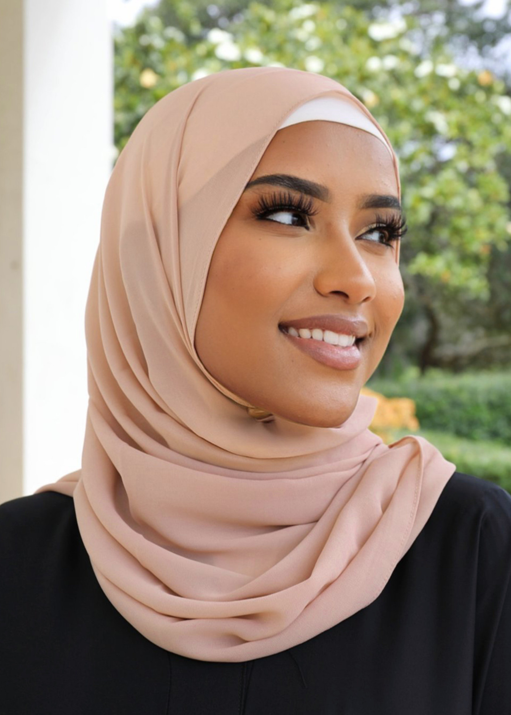 Nasiba Fashion Rose Tan shawl