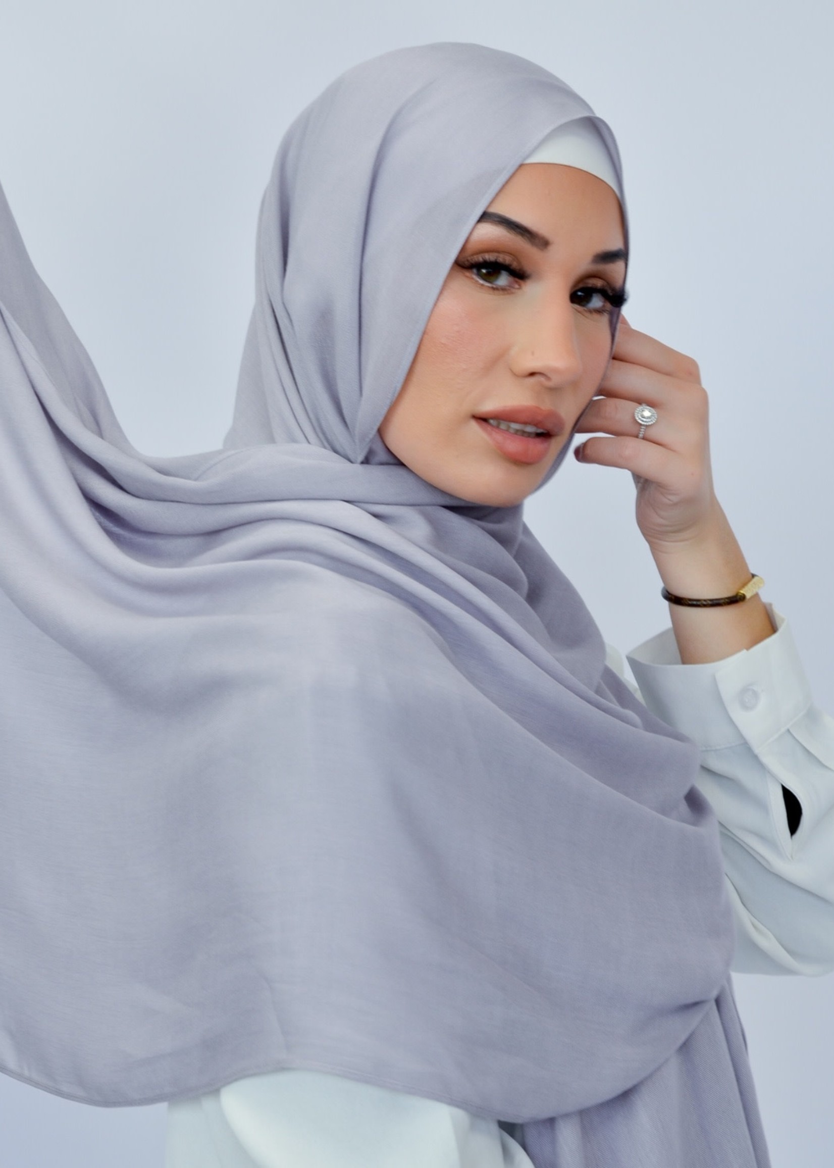 Nasiba Fashion Gull Gray Modal Shawl