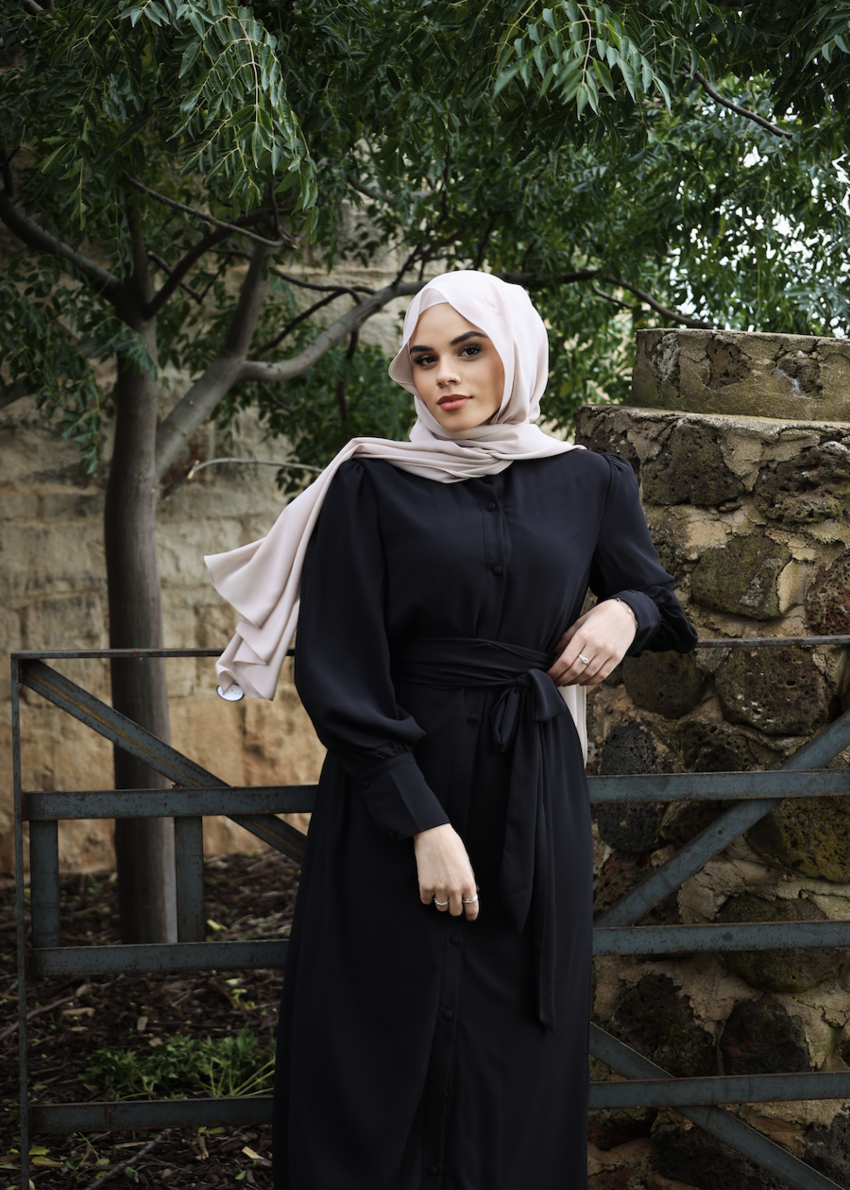 Nasiba Fashion Black Dalia Shirt Dress