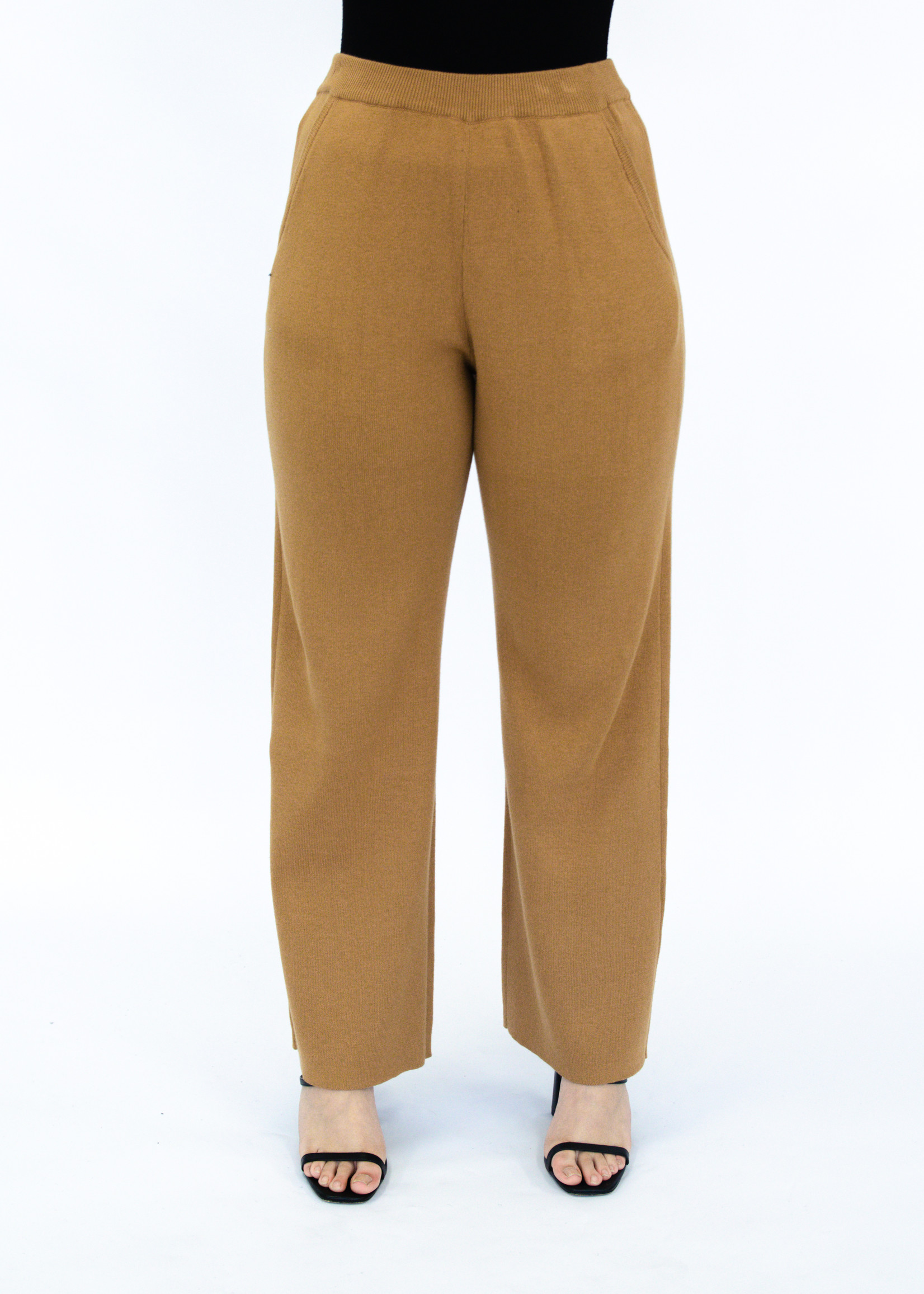 Nasiba Fashion Camel Wintertide wide-leg pants
