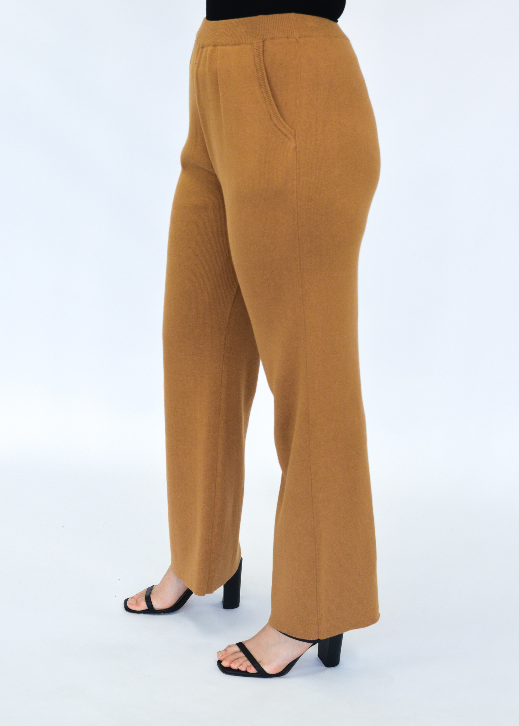 Nasiba Fashion Camel Wintertide wide-leg pants