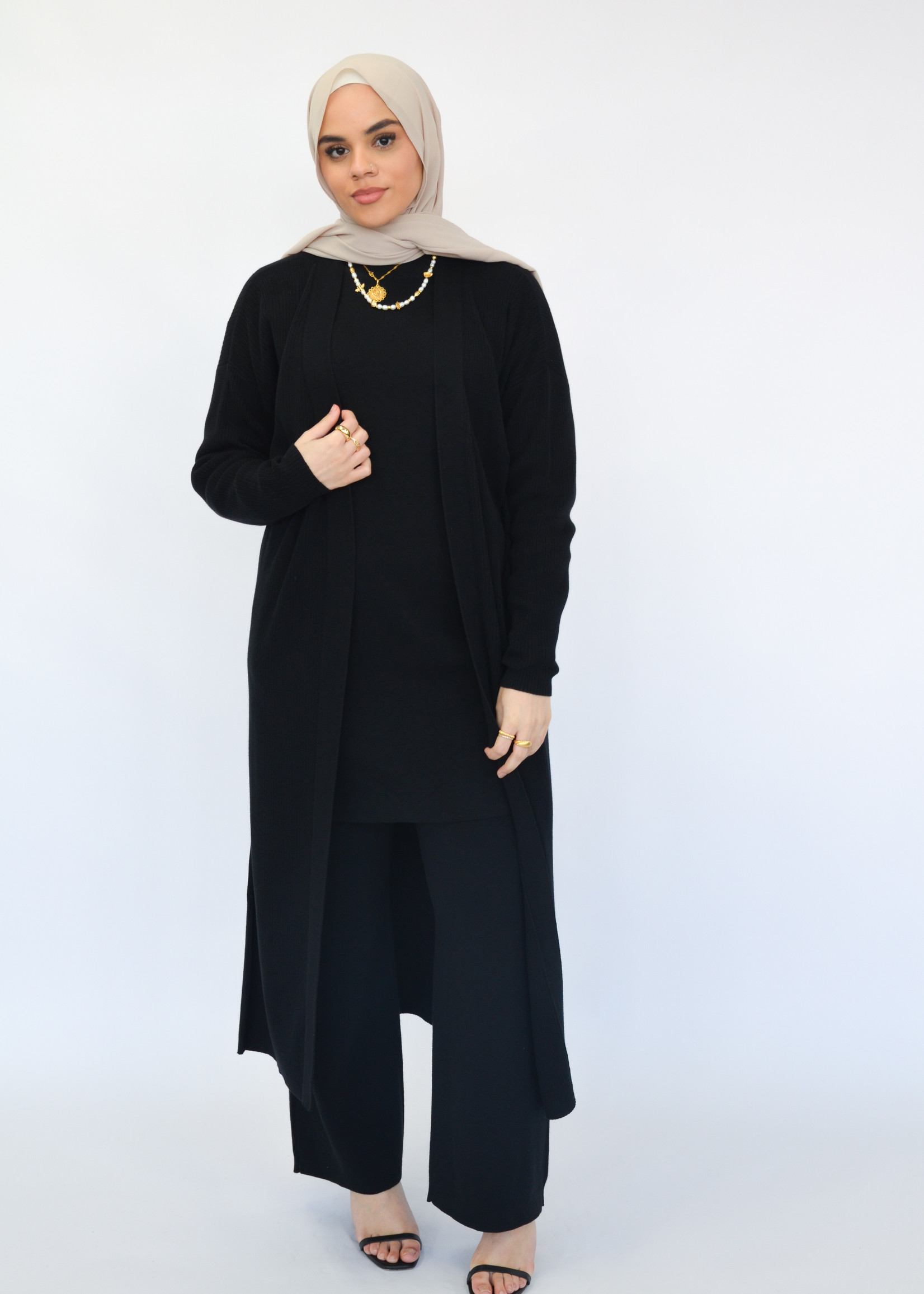 Nasiba Fashion Black wintertide cardigan