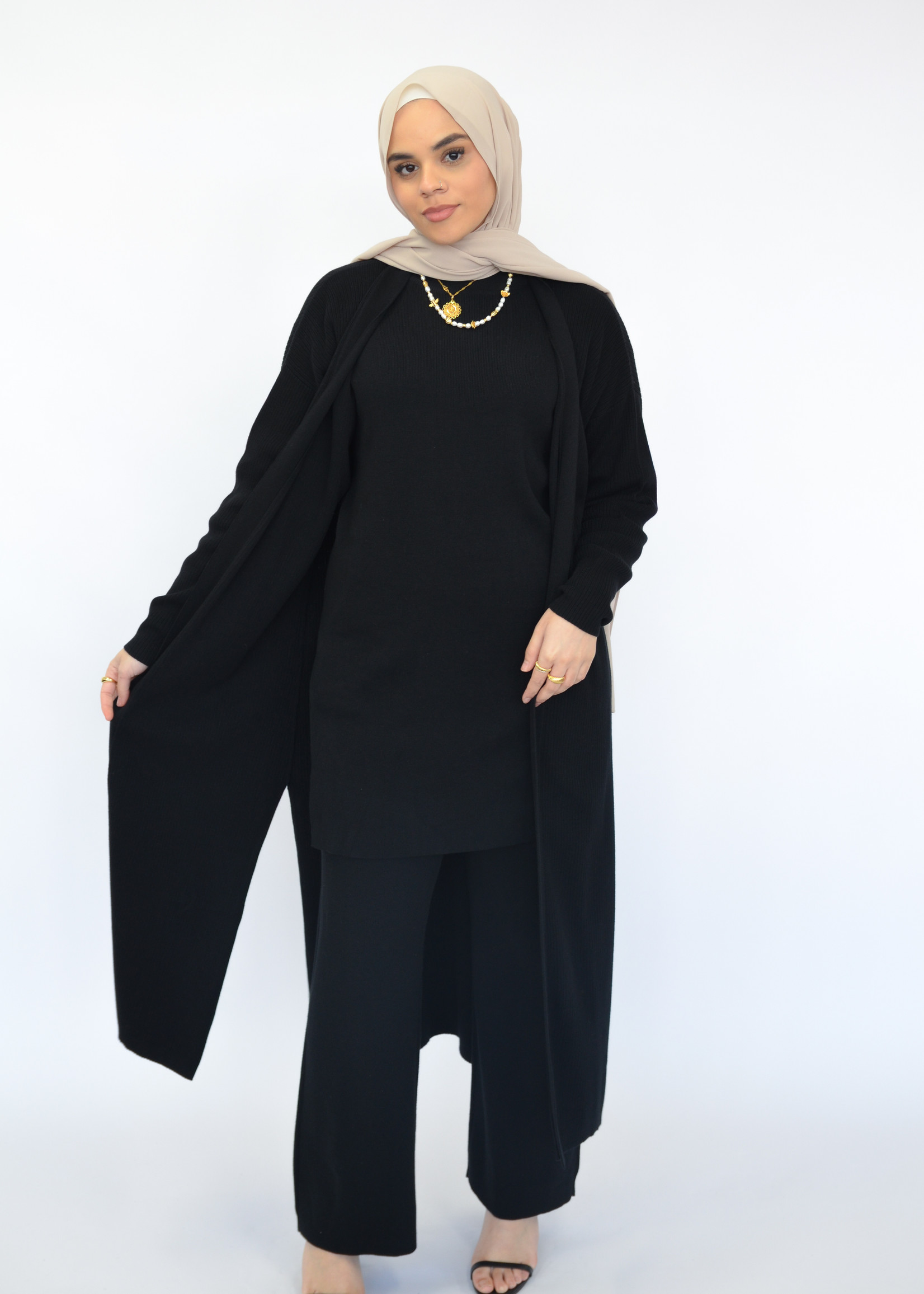 Nasiba Fashion Black wintertide cardigan