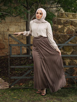 Nasiba Fashion Nutmeg Maya pleated skirt
