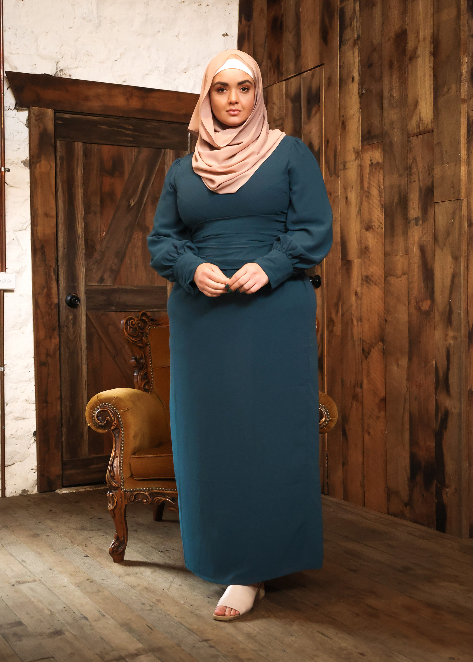 Nasiba Fashion Emerald sabrine dress