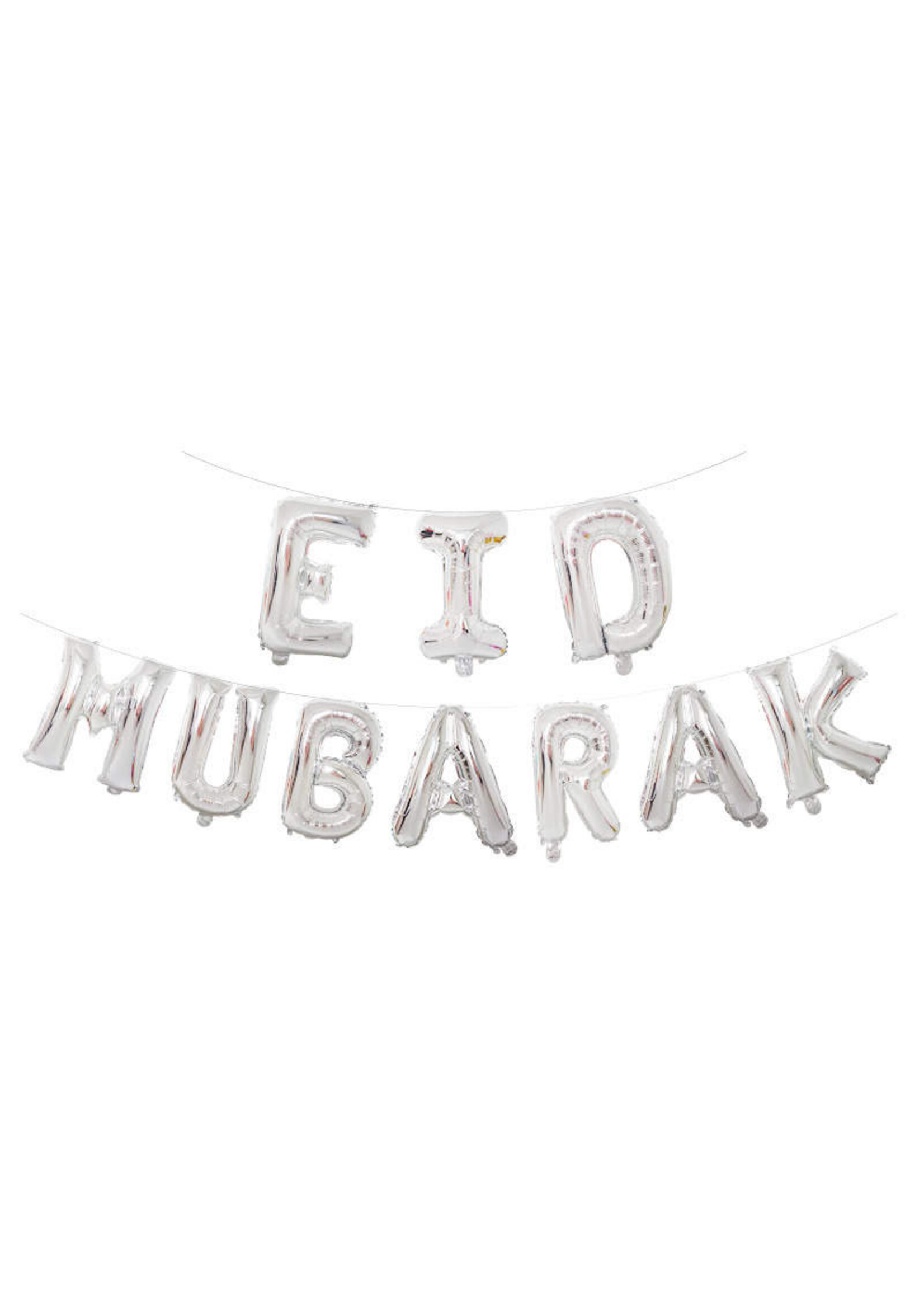 Nasiba Fashion Eid Mubarak Foil banner Silver
