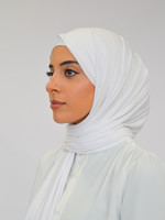 Nasiba Fashion Jersey shawl set white