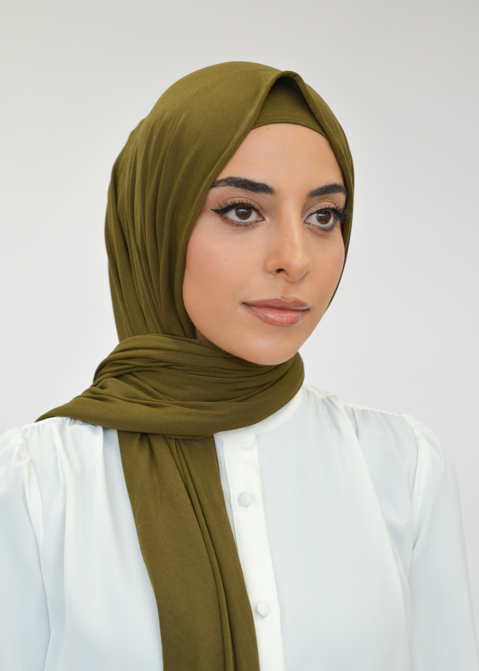 Nasiba Fashion Jersey shawl set peat moss