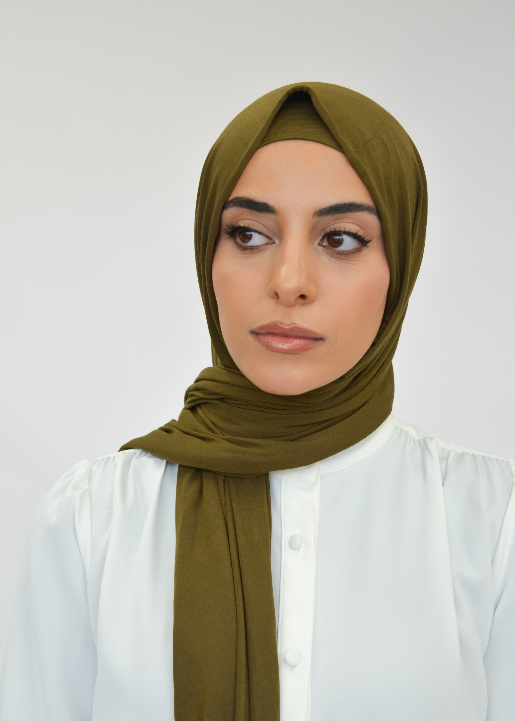 Nasiba Fashion Jersey shawl set peat moss