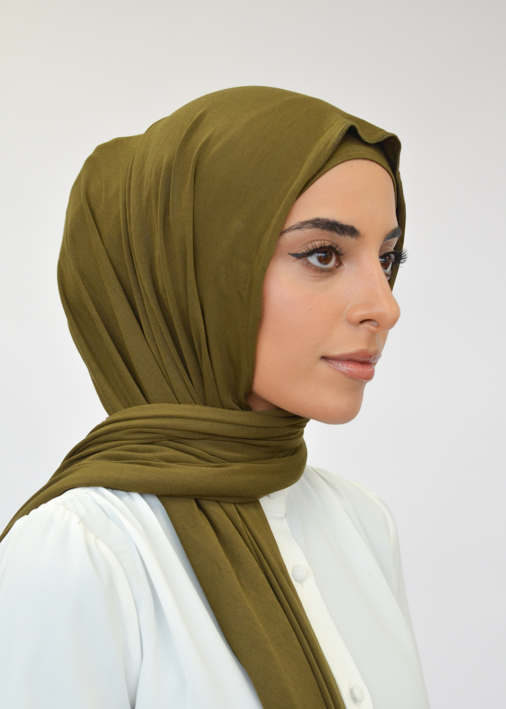 Nasiba Fashion Jersey shawl set peat moss