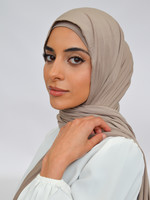 Nasiba Fashion Jersey shawl set light taupe
