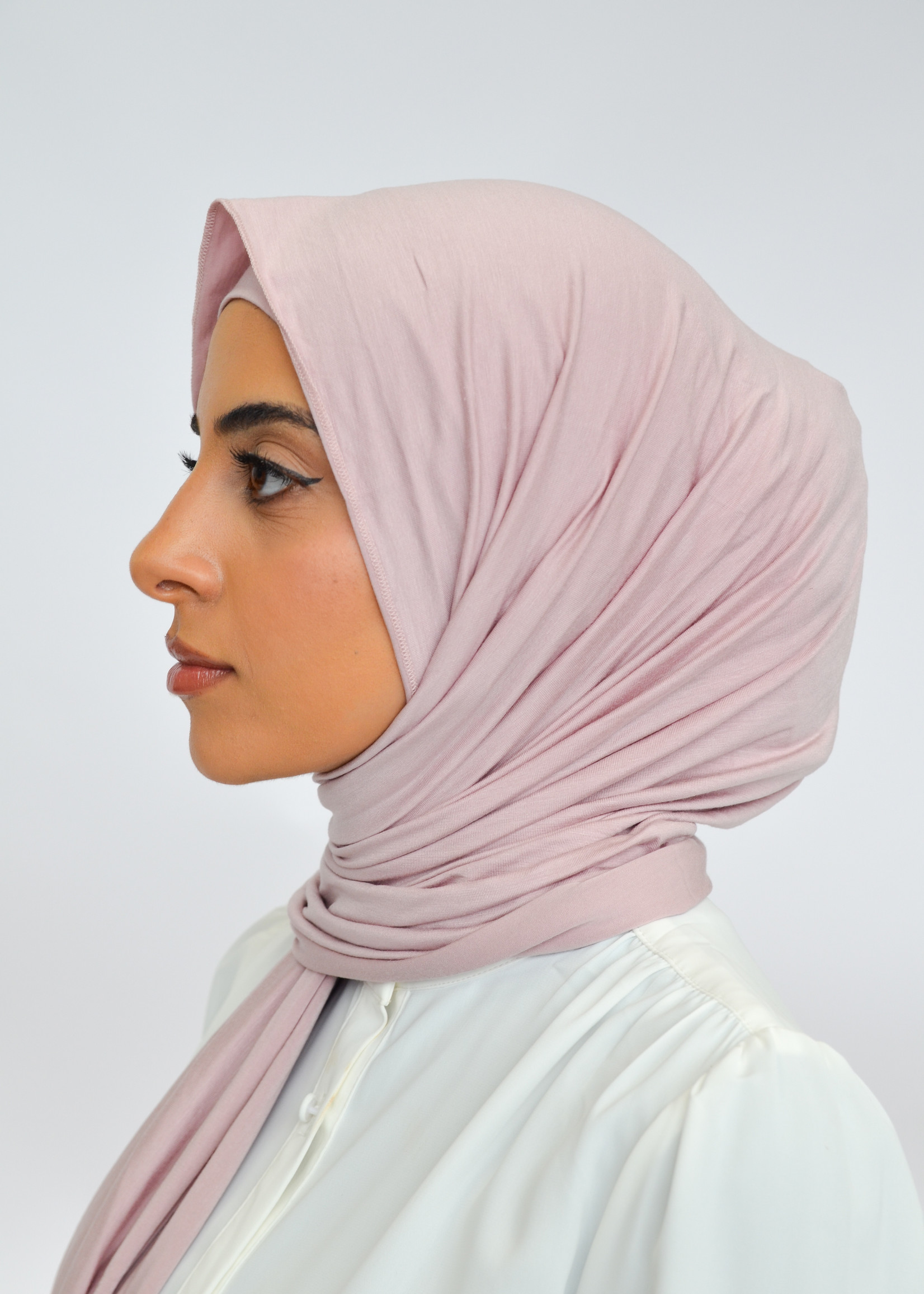 Nasiba Fashion Jersey shawl set pink nectar