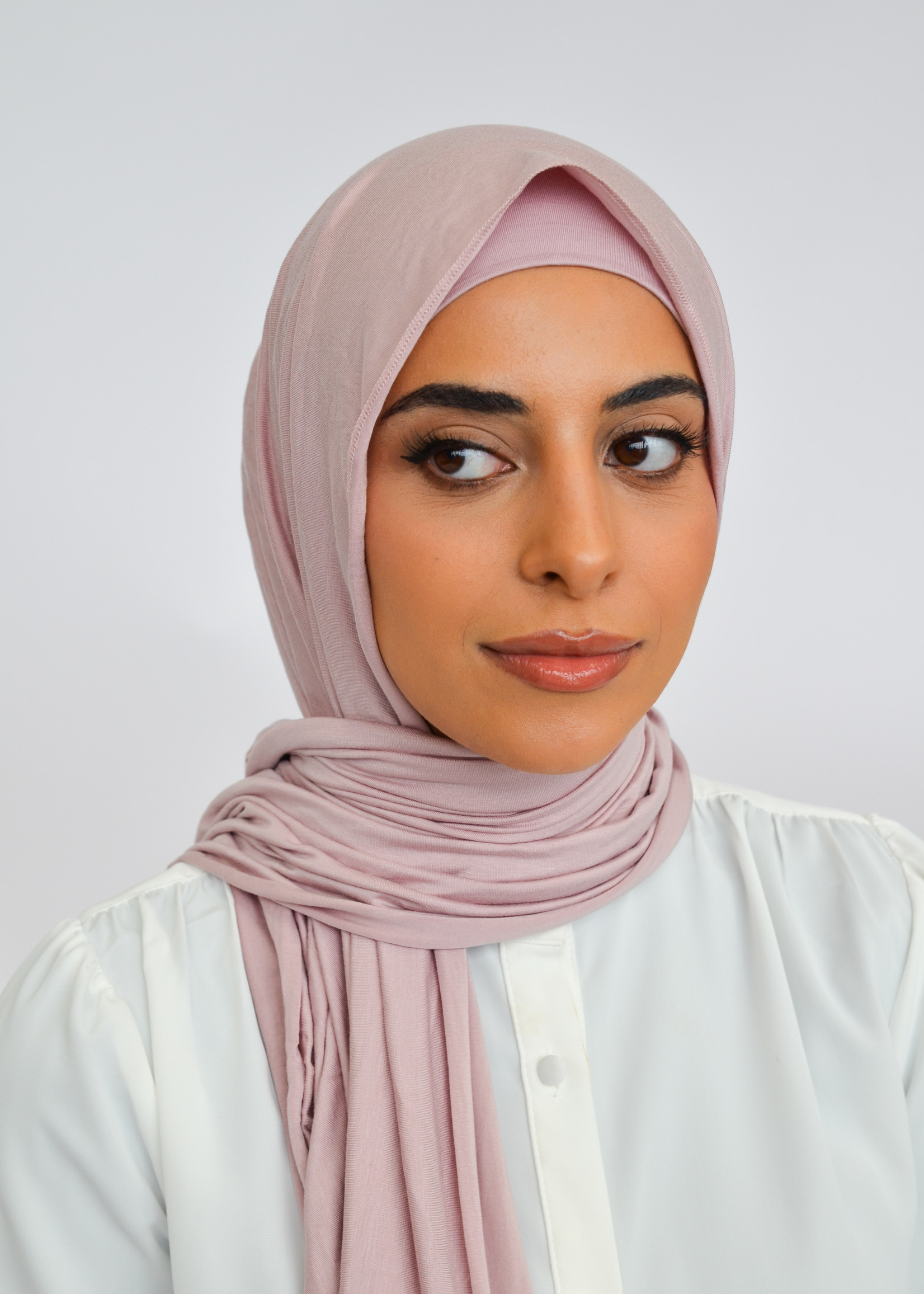 Nasiba Fashion Jersey shawl set pink nectar