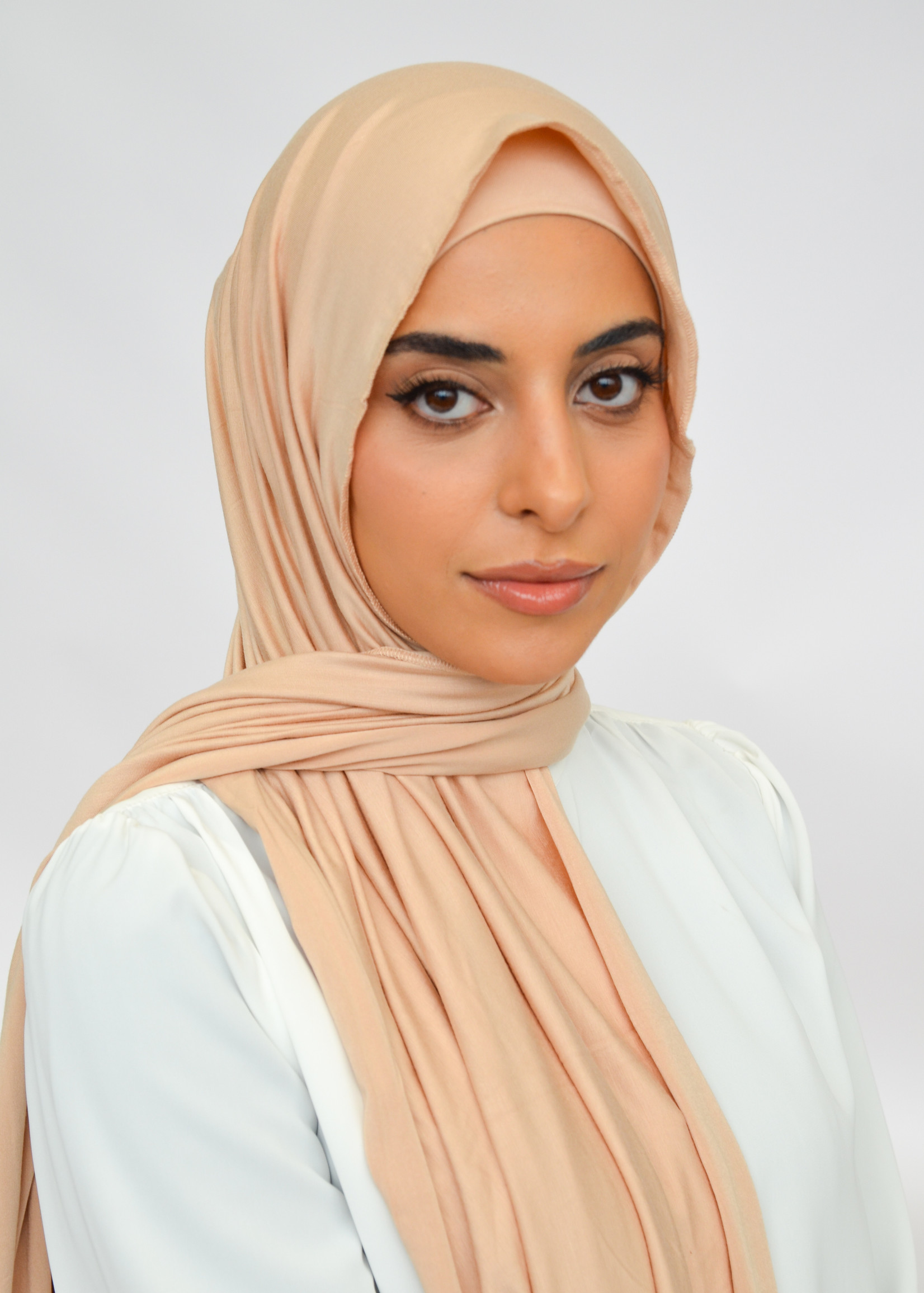 Nasiba Fashion Jersey shawl set beige