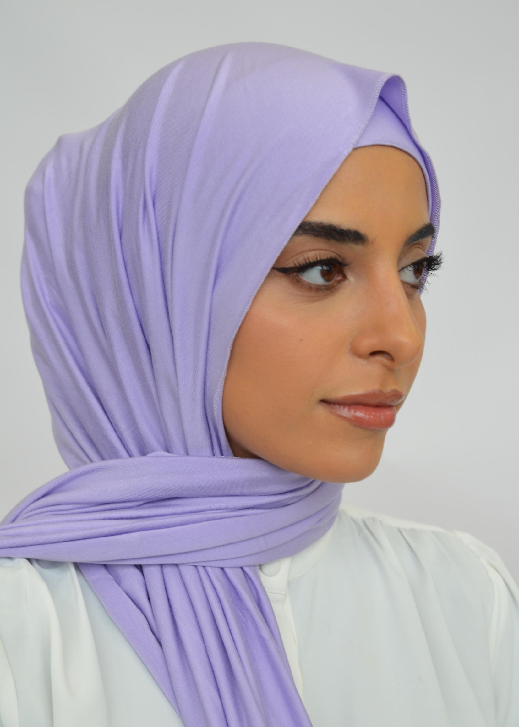Nasiba Fashion Jersey shawl set lilac breeze