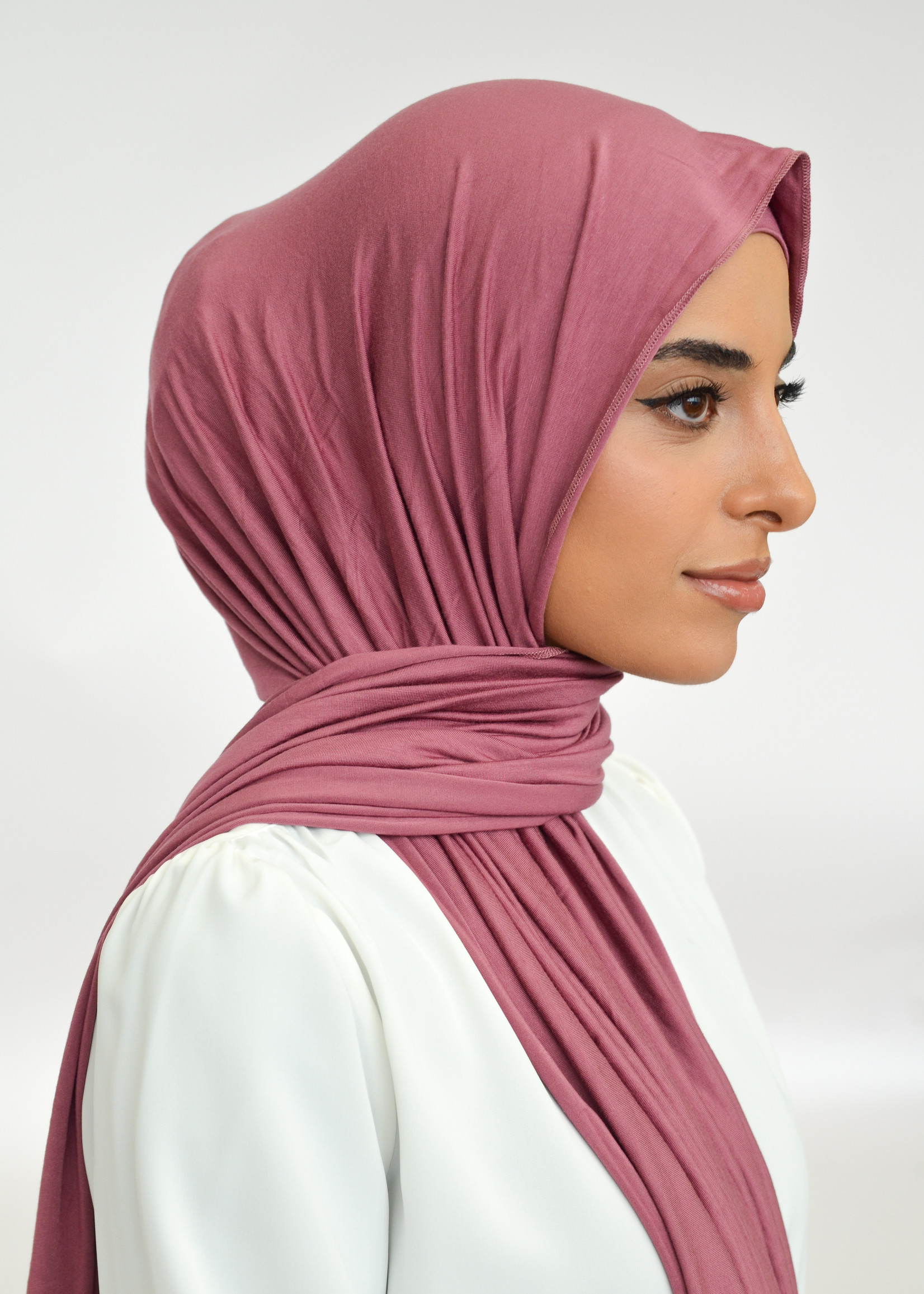 Nasiba Fashion Jersey shawl set hawthorn rose