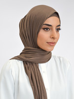 Nasiba Fashion Jersey shawl set brindle