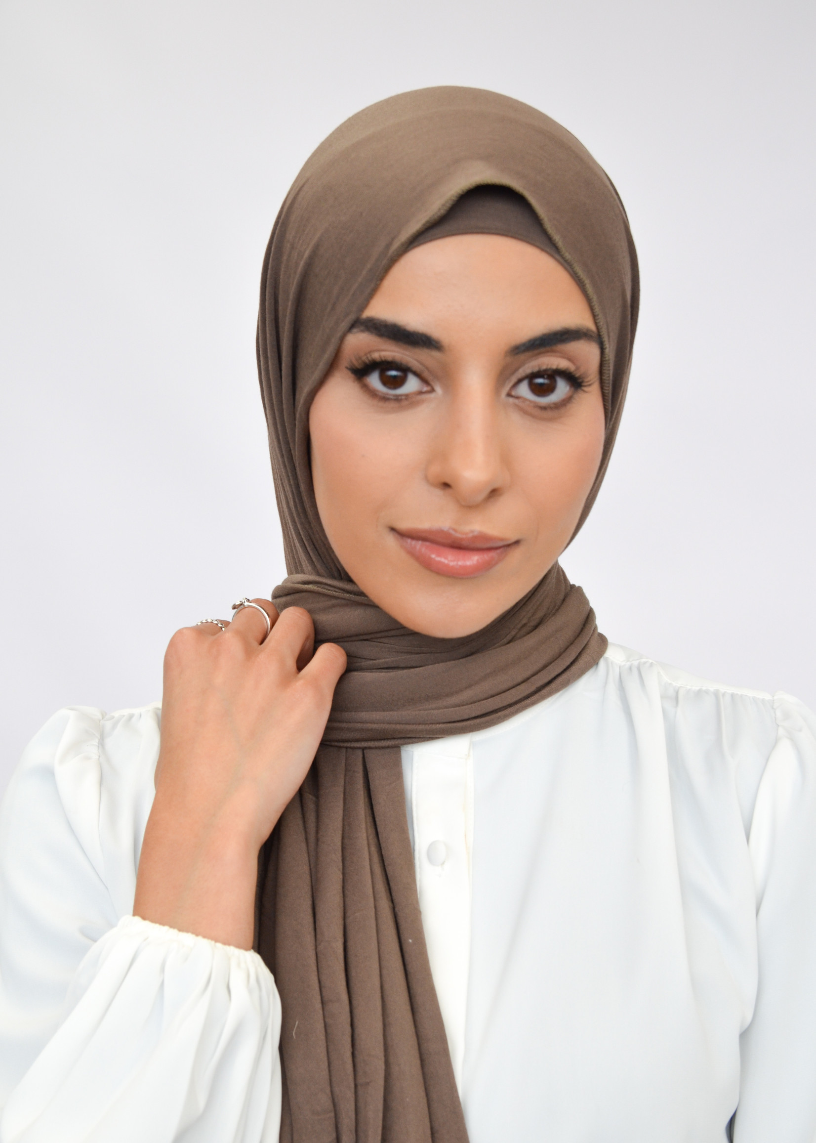 Nasiba Fashion Jersey shawl set brindle