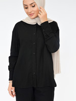 Nasiba Fashion Balmy oversized shirt / Black