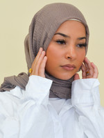 Nasiba Fashion Blanco cotton crinkle shawl