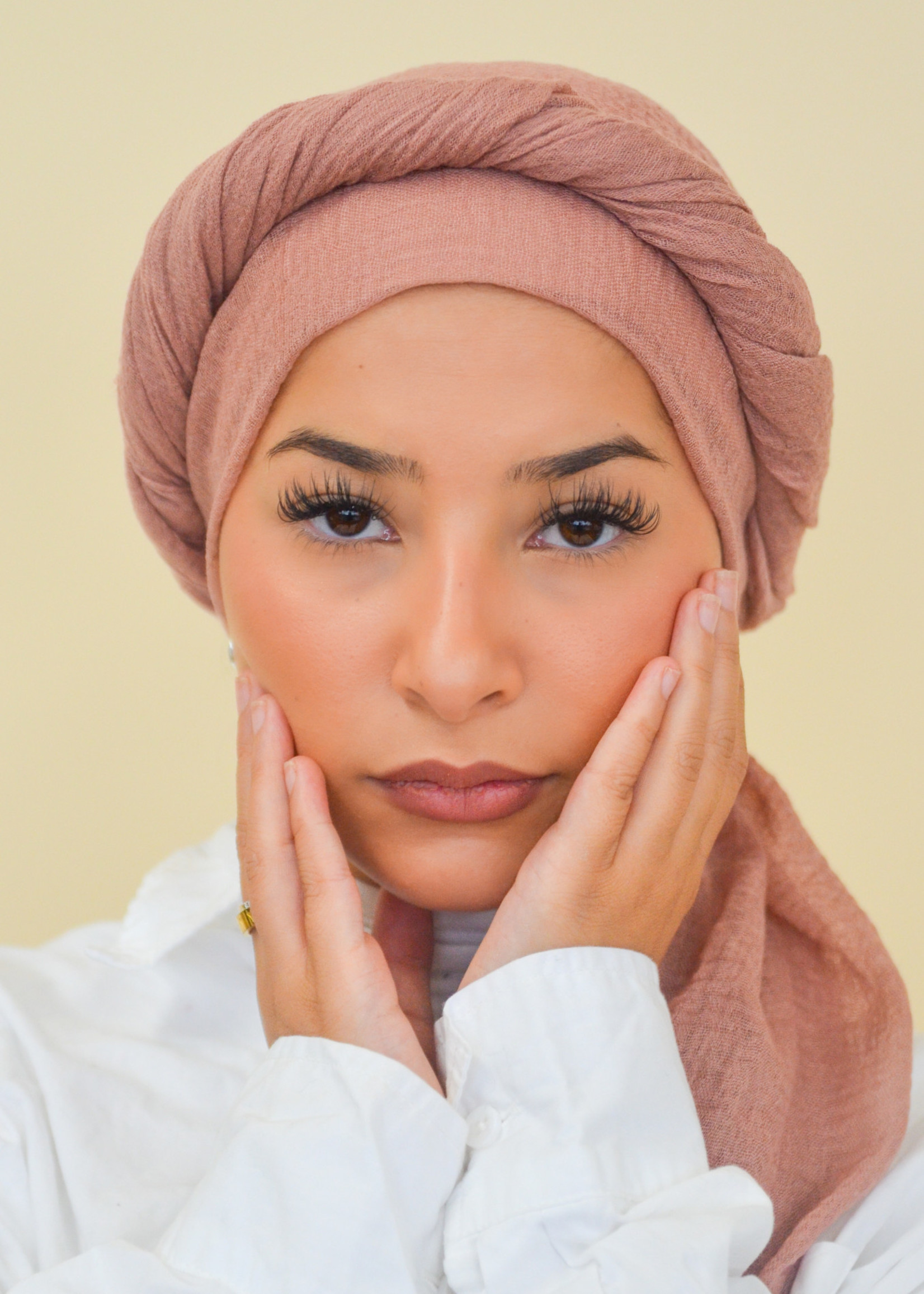 Nasiba Fashion Blushing girl cotton crinkle shawl