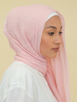 Nasiba Fashion Rosewater cotton crinkle shawl