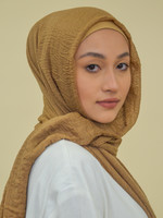 Nasiba Fashion Teak cotton crinkle shawl