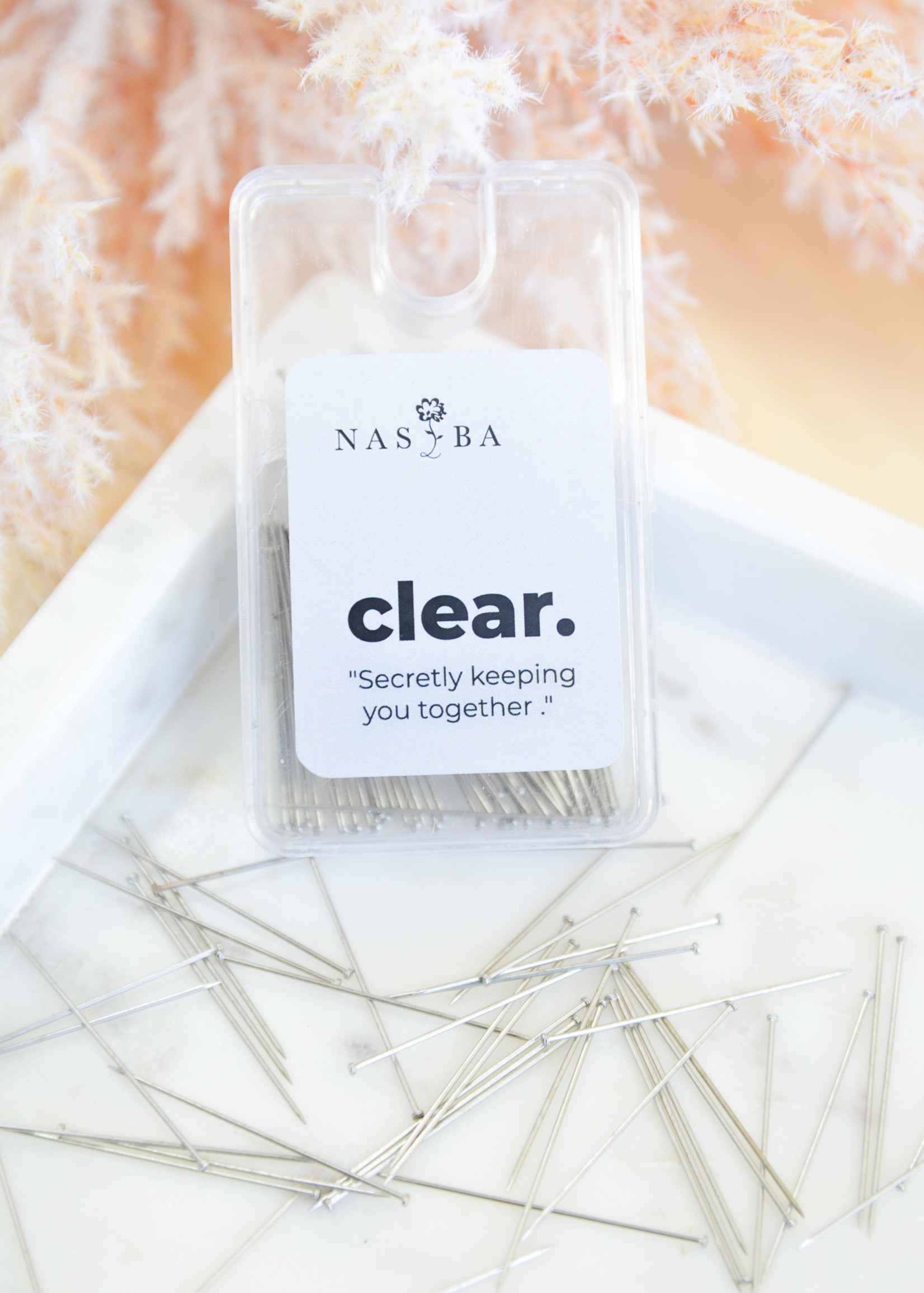 Nasiba Fashion Clear Headless Hijab Pins