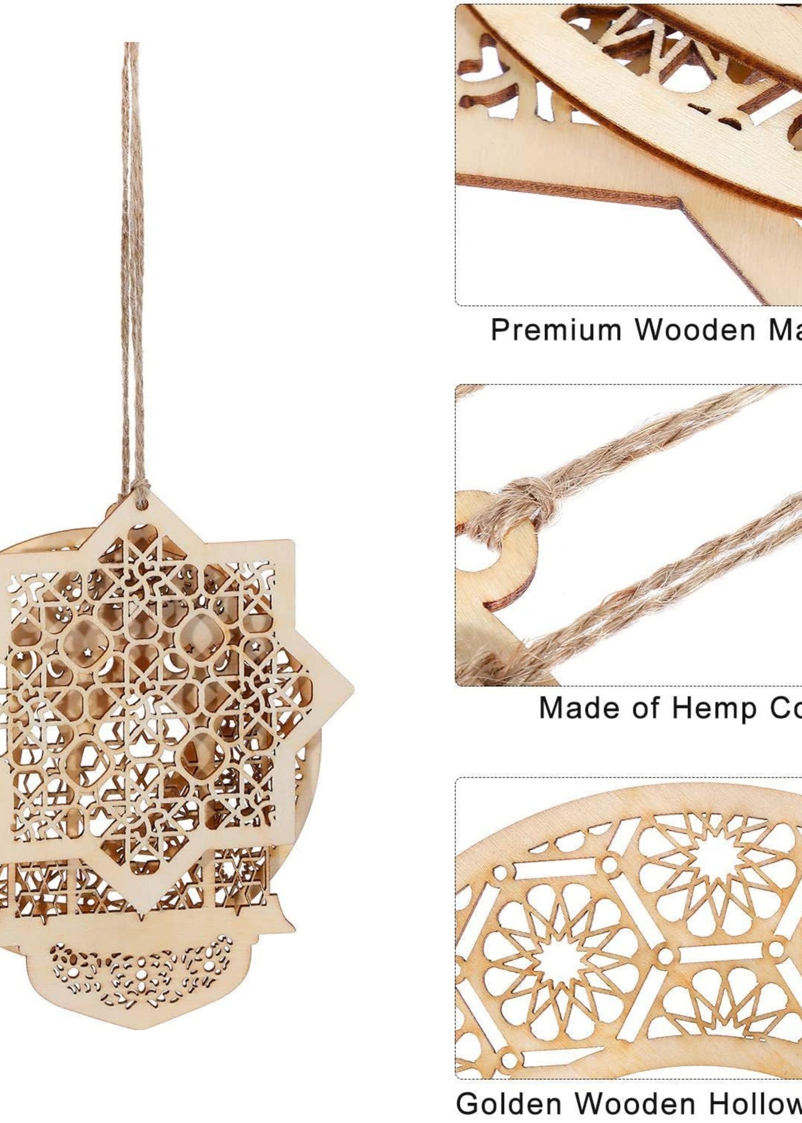 Nasiba Fashion 3pc Eid/Ramadan wooden pieces