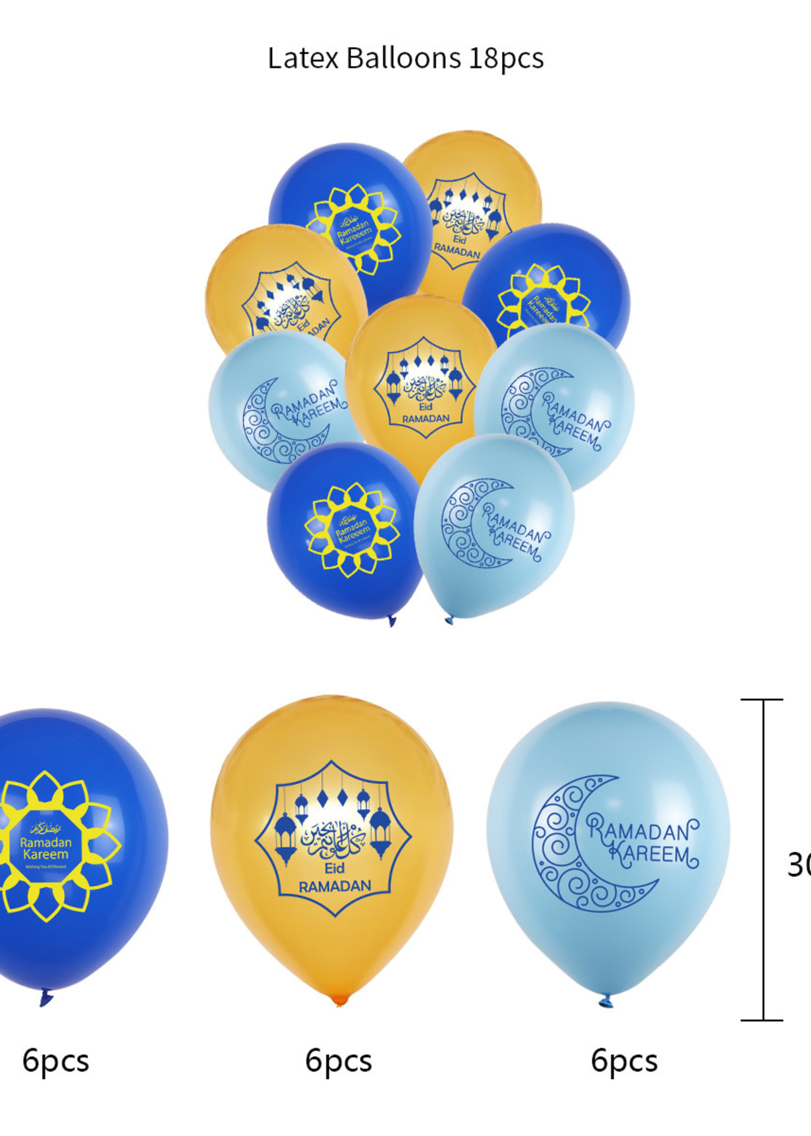 Nasiba Fashion Blue/Gold Ramadan party set