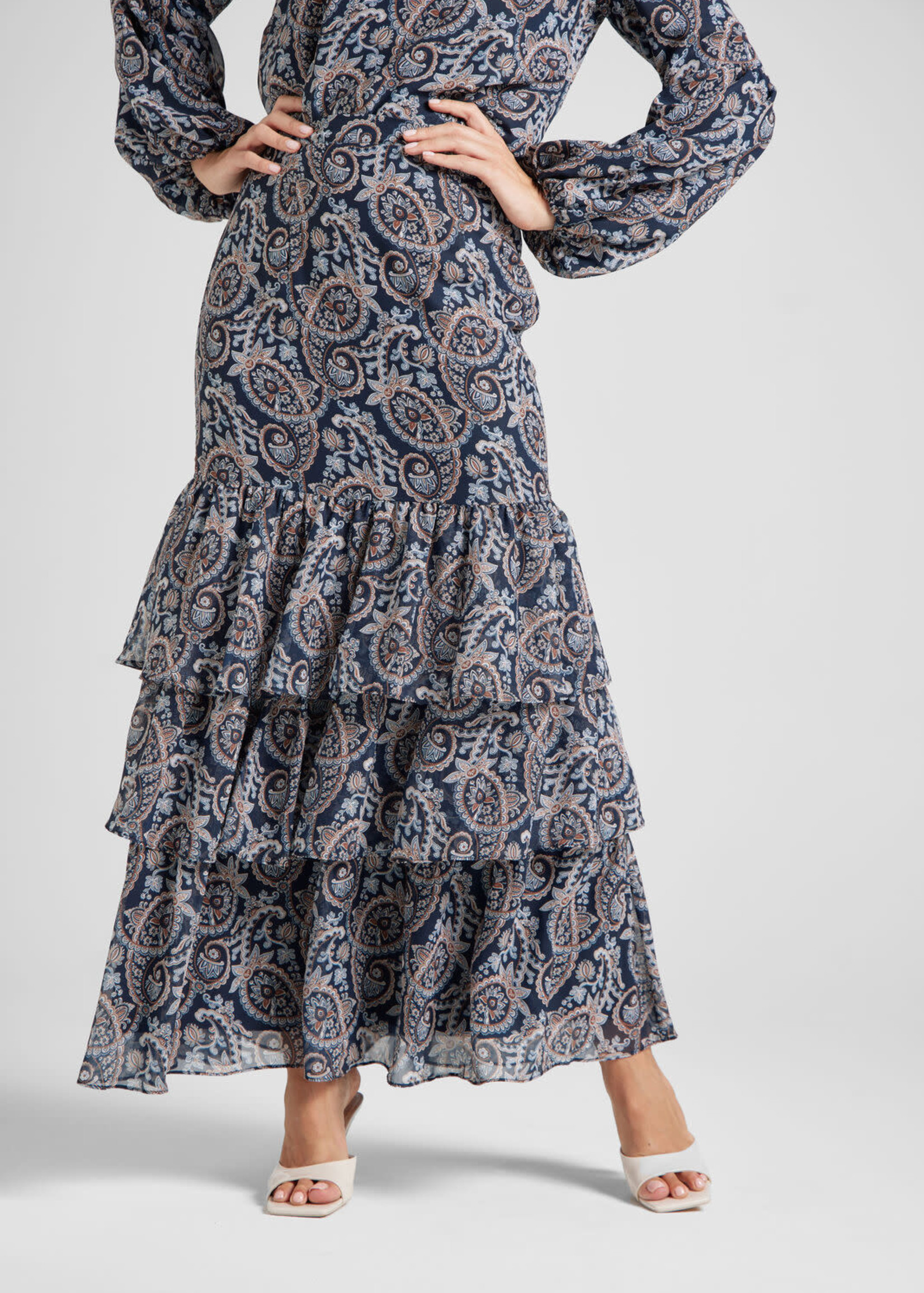 Hijab House Paisley Ruffled Skirt