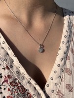 White Gold Dangle Pendant Necklace