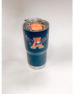 Gametime Lights LLC Eagle Thru A Navy 20 oz. Tumbler with Lid