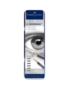 Faber Castell Graphite Pencil Tin 6 count (2H,HB,B,2B,4B,6B)