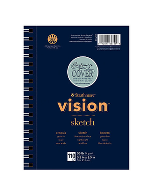 MacPherson Vision Sketch Paper Pad 5.5x8.5 110 sheets wire bound