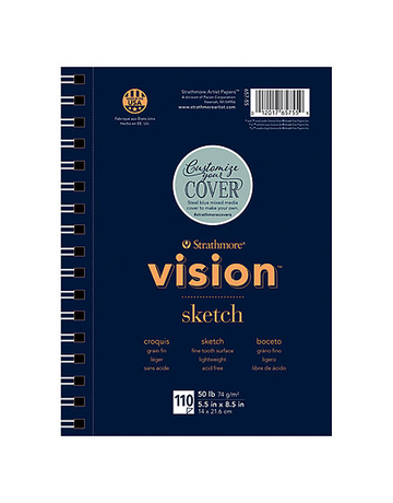 MacPherson Vision Sketch Paper Pad 5.5x8.5 110 sheets wire bound