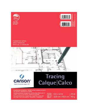 Canson Tracing Pad #25 9X12 50Sh