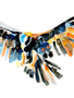 Art by LJD Flying Golden Eagle 11 by 14 Inch Print