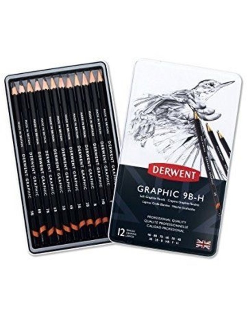 MacPherson Graphic Sketching Pencil 12 set tin 9B-H