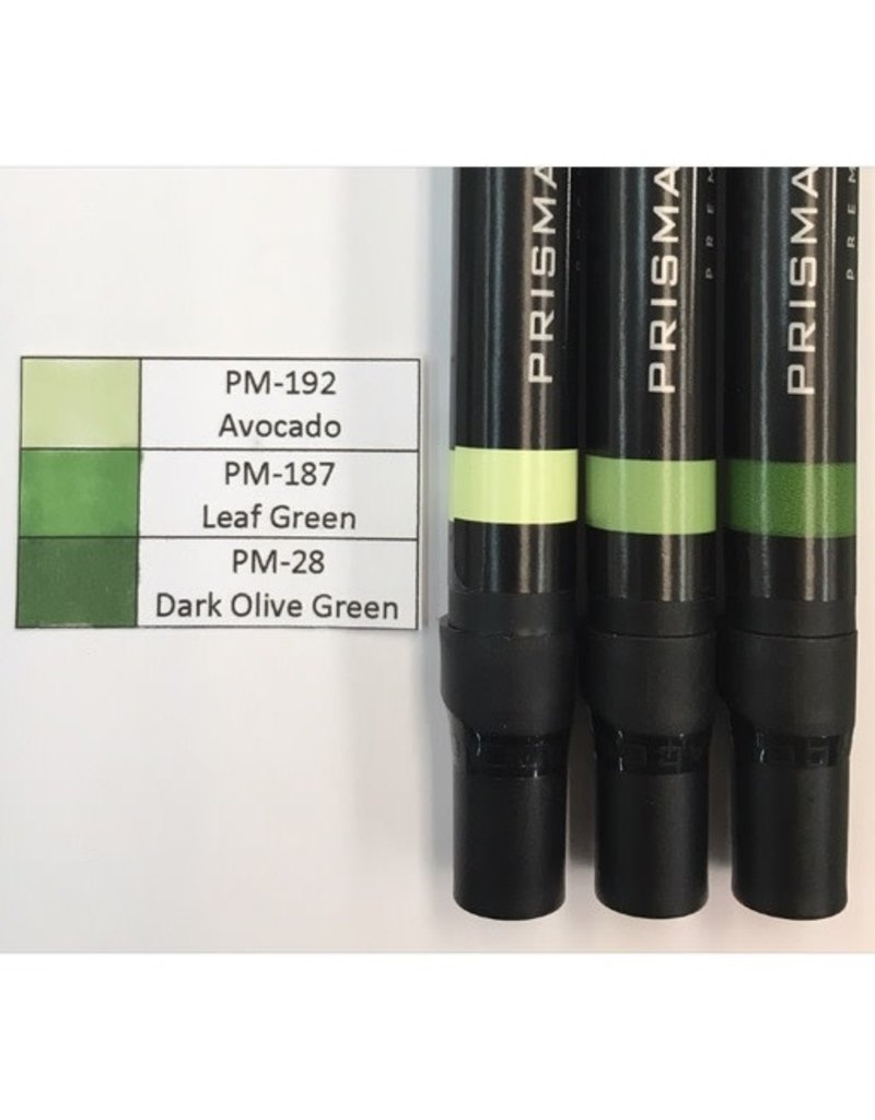 J&M Prismacolor Green 1 Graded Set 1-PM-192, PM-187, and PM-28