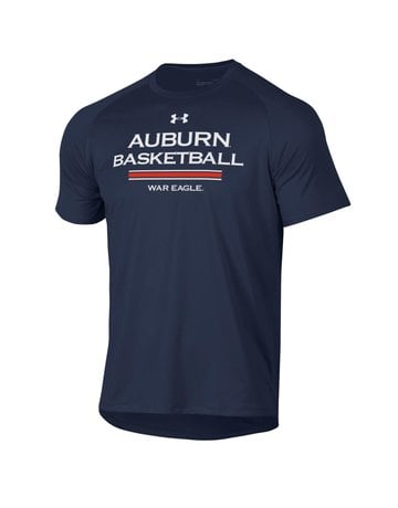 Under Armour Auburn Basketball Three Bar War Eagle Tech T-Shirt