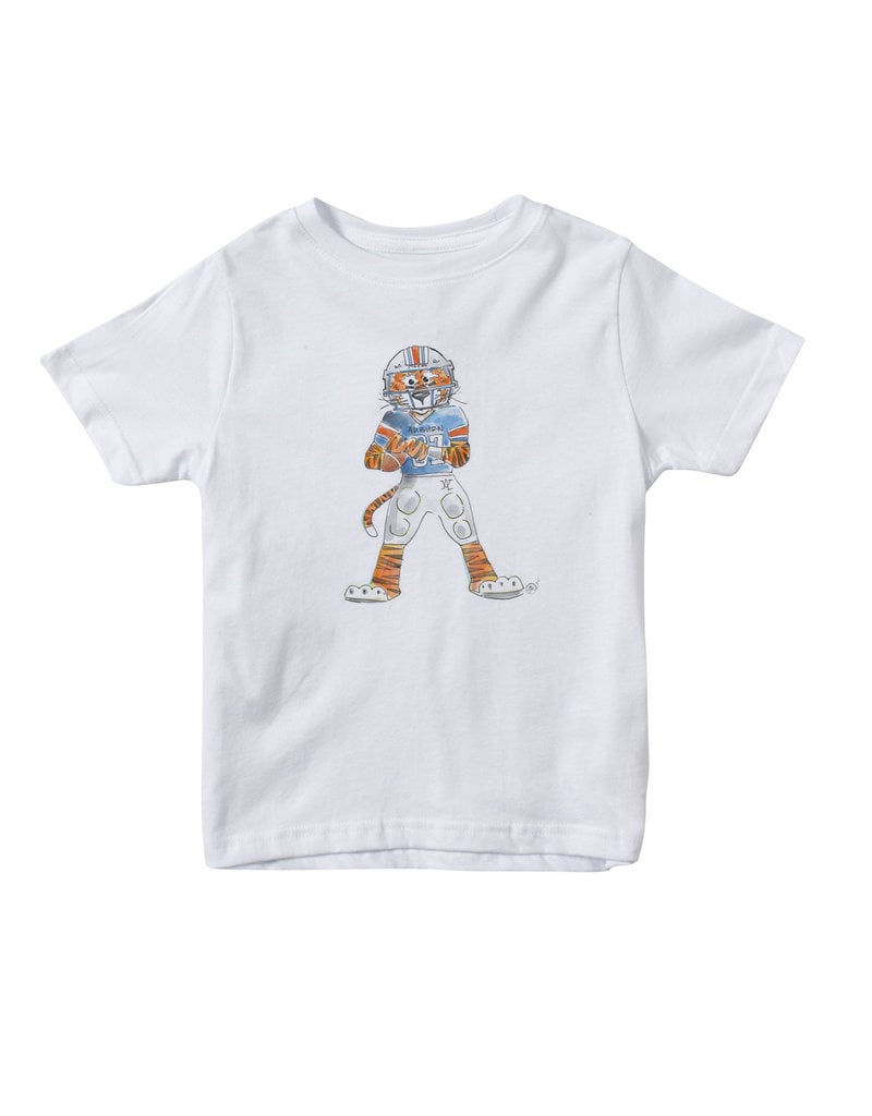 MV Sport Aubie Football Watercolor Toddler T-Shirt