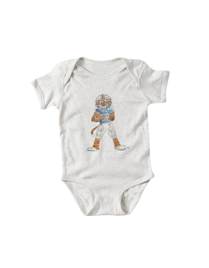 MV Sport Aubie Football Watercolor Onesie