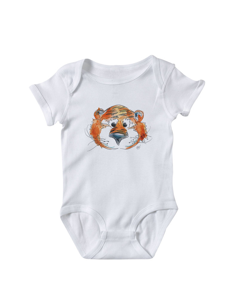 Classic Aubie Head Watercolor Onesie - J&M Bookstore Downtown