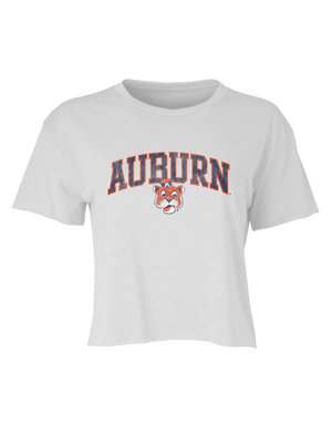 MV Sport Arch Auburn Vintage Aubie Crop Top