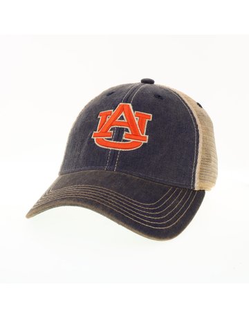 Legacy Classic AU on Vintage Navy Front Tea Stain Mesh Youth Hat